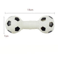 PVC football dumbbell shaped dog chew toy with squeaker in assorted colours