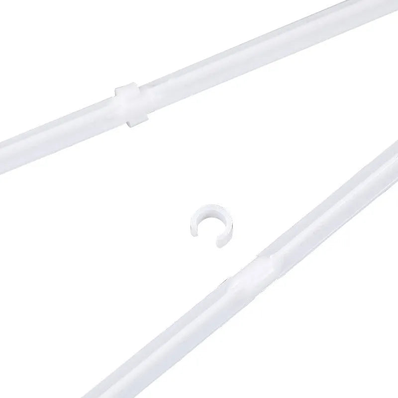 Ten white PP plastic car window flag holder brackets for vehicle mounting