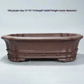 Purple sand handmade rectangular begonia flower pot measuring 51x41x14cm