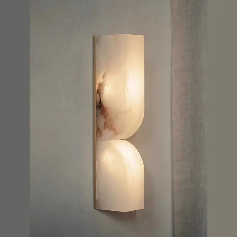 Modern Nordic copper wall lamp strip for bedside lighting with dual light colour settings