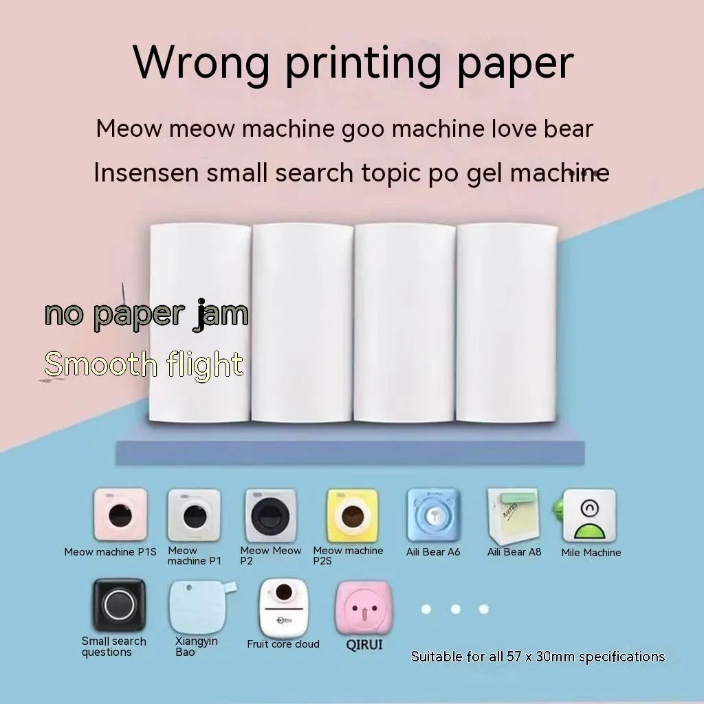 57 x 30 cm pink and yellow blue thermal paper roll for student wrong questions and cash registers