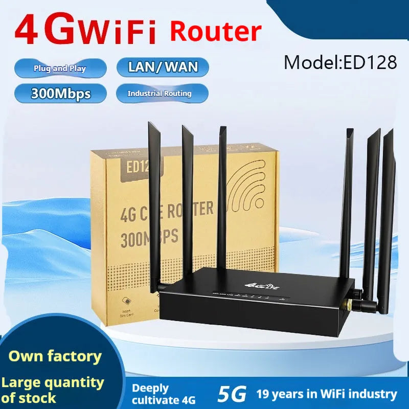Industrial iron box 4G router with removable design and multiple antenna configuration options