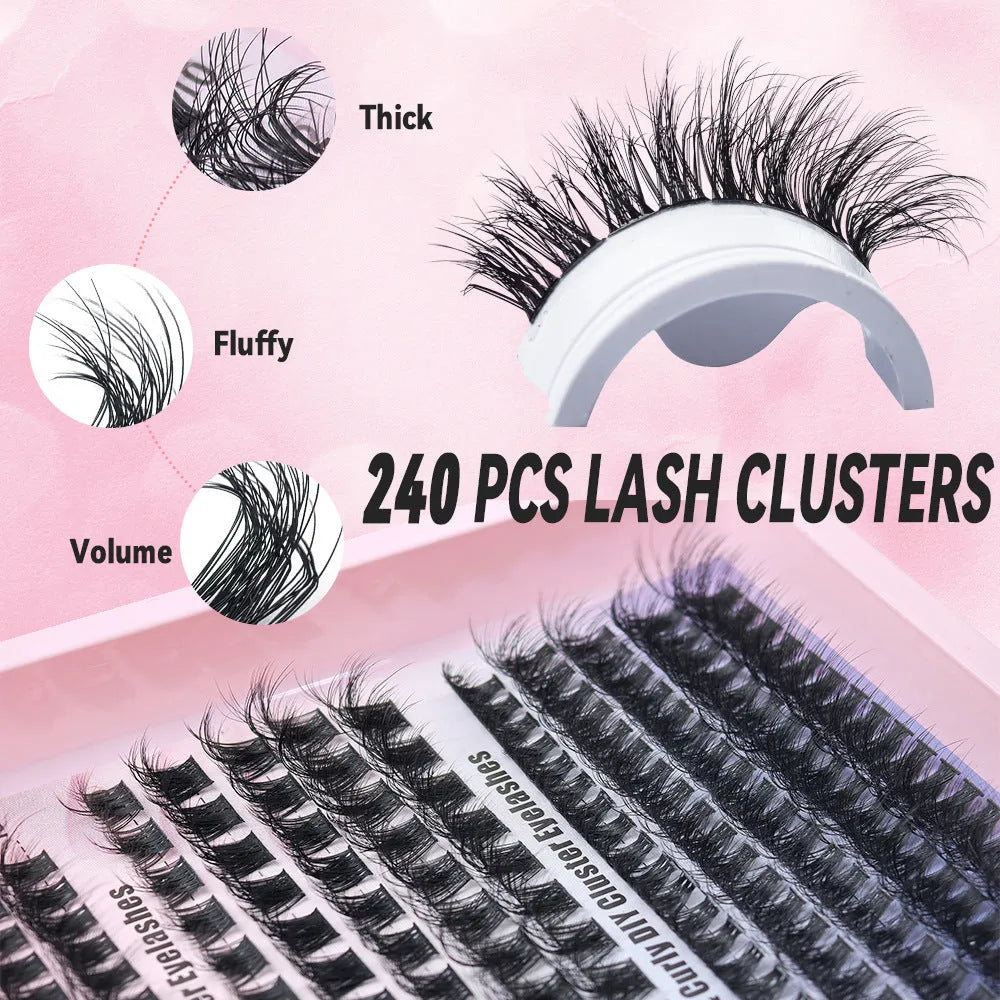 Creative messy false eyelash mixed set in storage box with high imitation material construction
