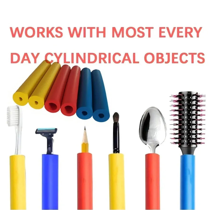 Pack of black rubber grip hoses for tableware pens showing inner diameter options of 10mm and 18mm.