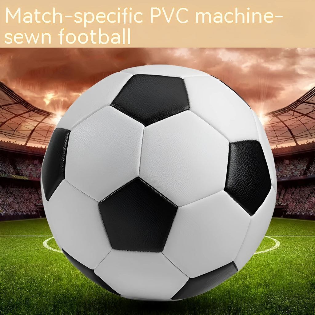 PVC football with machine-sewn seams in sizes 3, 4 and 5 for training and competition