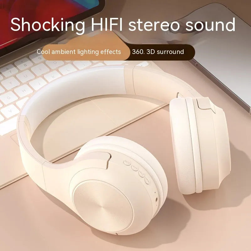 Creative wireless Bluetooth headset in Ivory White colour with charging case