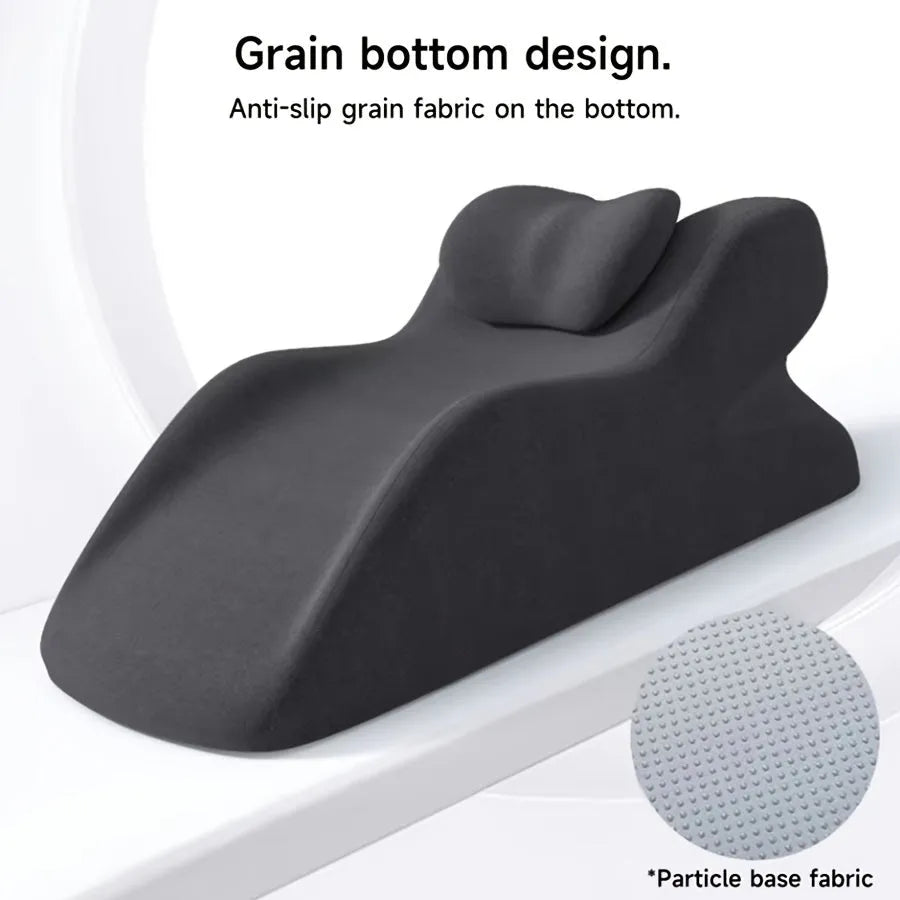 Prone position sleeping pillow for stomach sleepers in blue colour option