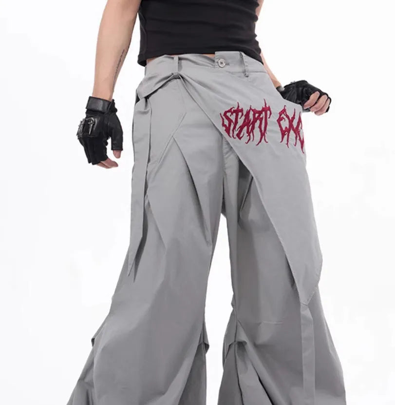 Boys wide-leg summer trousers in Korean style black or grey colour