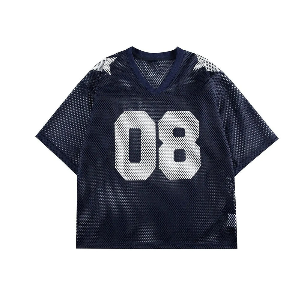 Black loose fit short sleeve pullover shirt with white letter print pattern