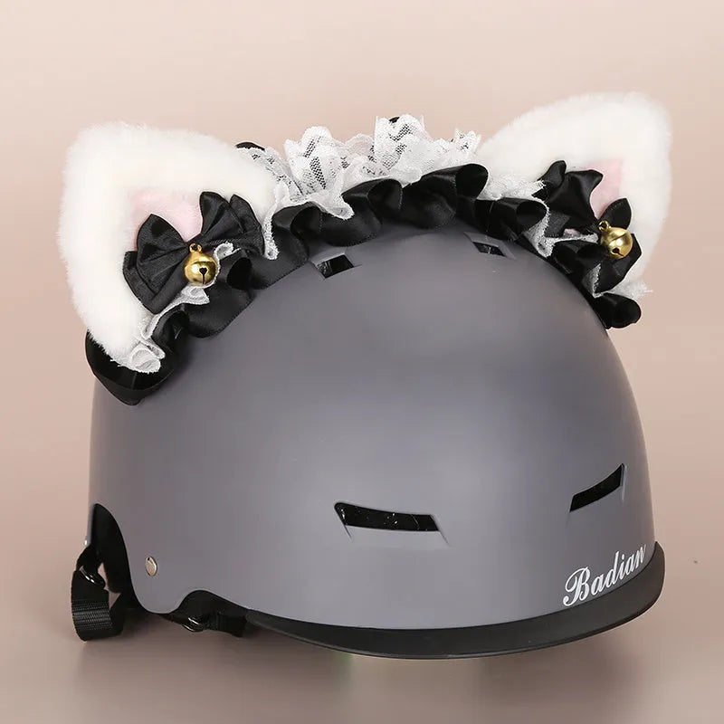 Plush fabric cartoon character helmet cover and matching hat cover set for costumes.