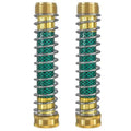 15cm long brass garden hose connector with a visible internal spiral spring