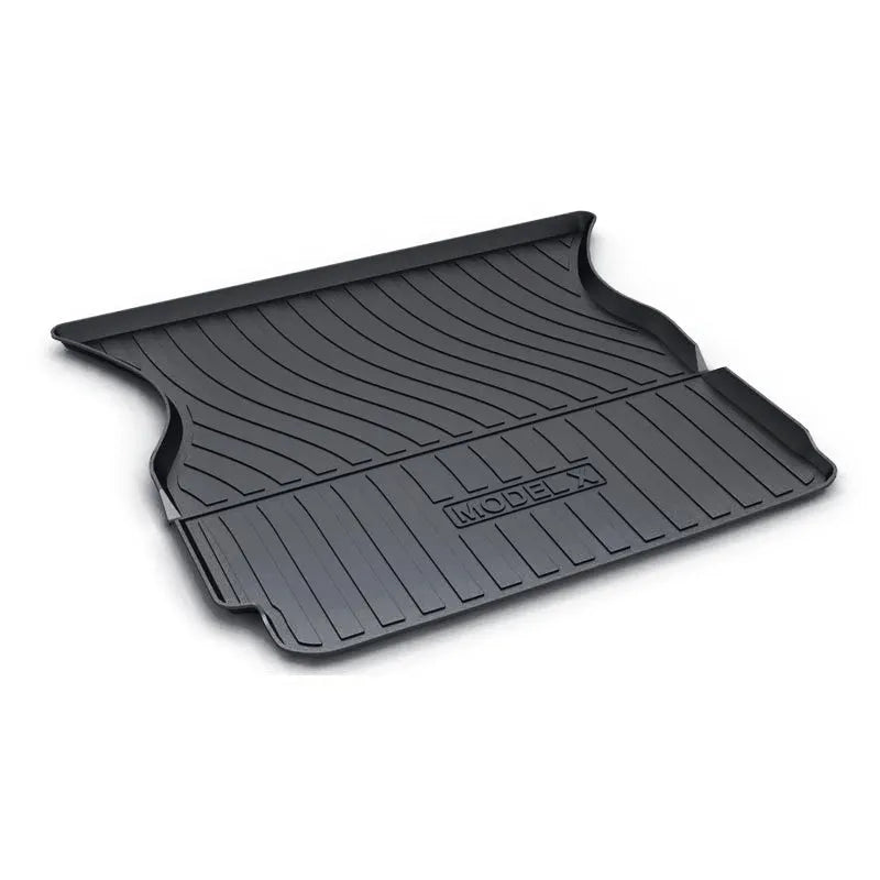 Tesla rubber car floor mat with TPE footrest section for Model 3, Y, S, and X vehicles