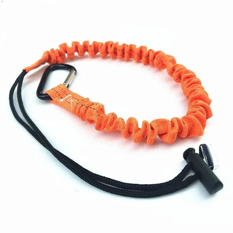 Orange fishing rod safety rope with 90cm length for connecting rod sections