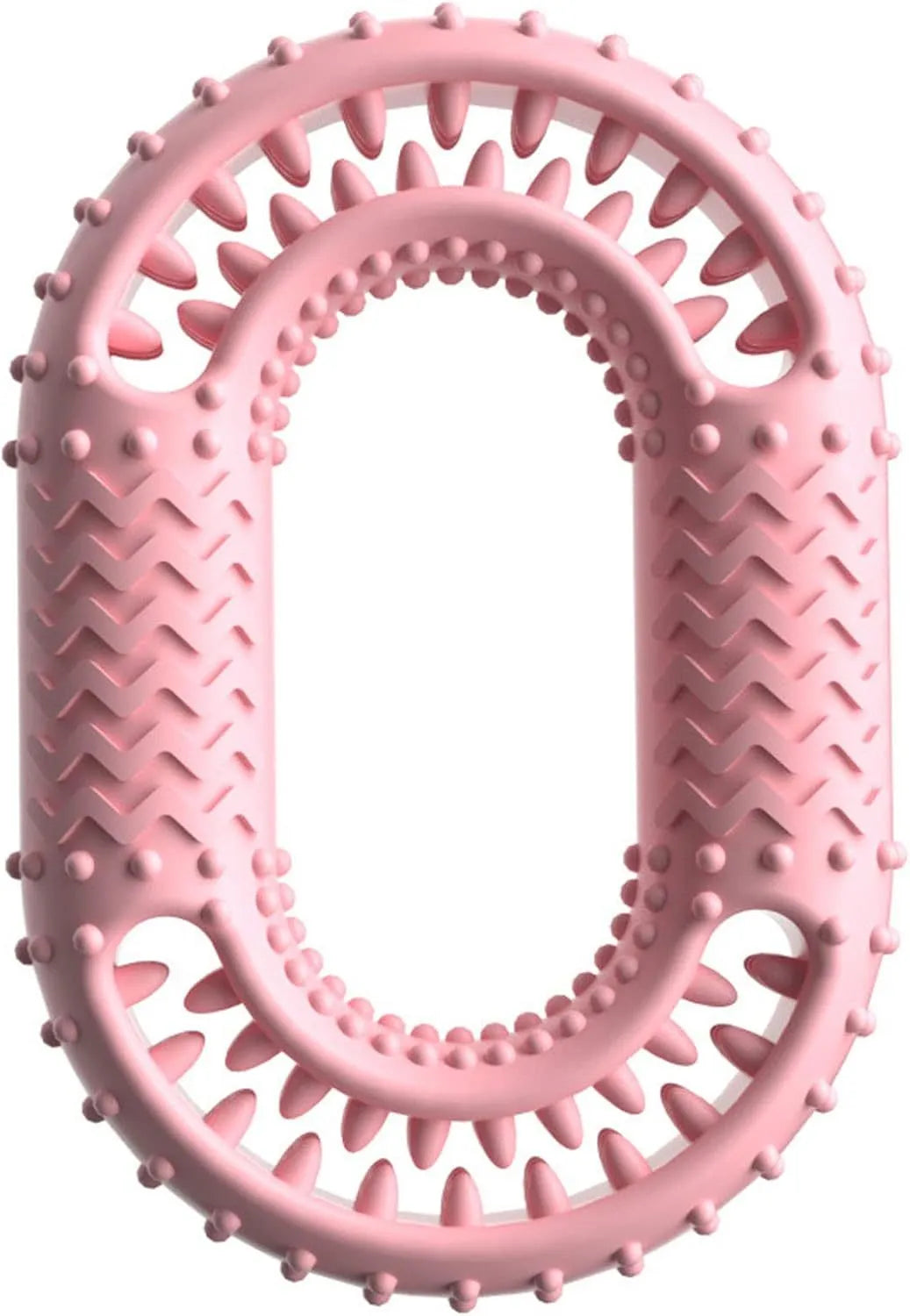 Blue O-ring shaped dog chewing toy for aggressive chewers and dental health
