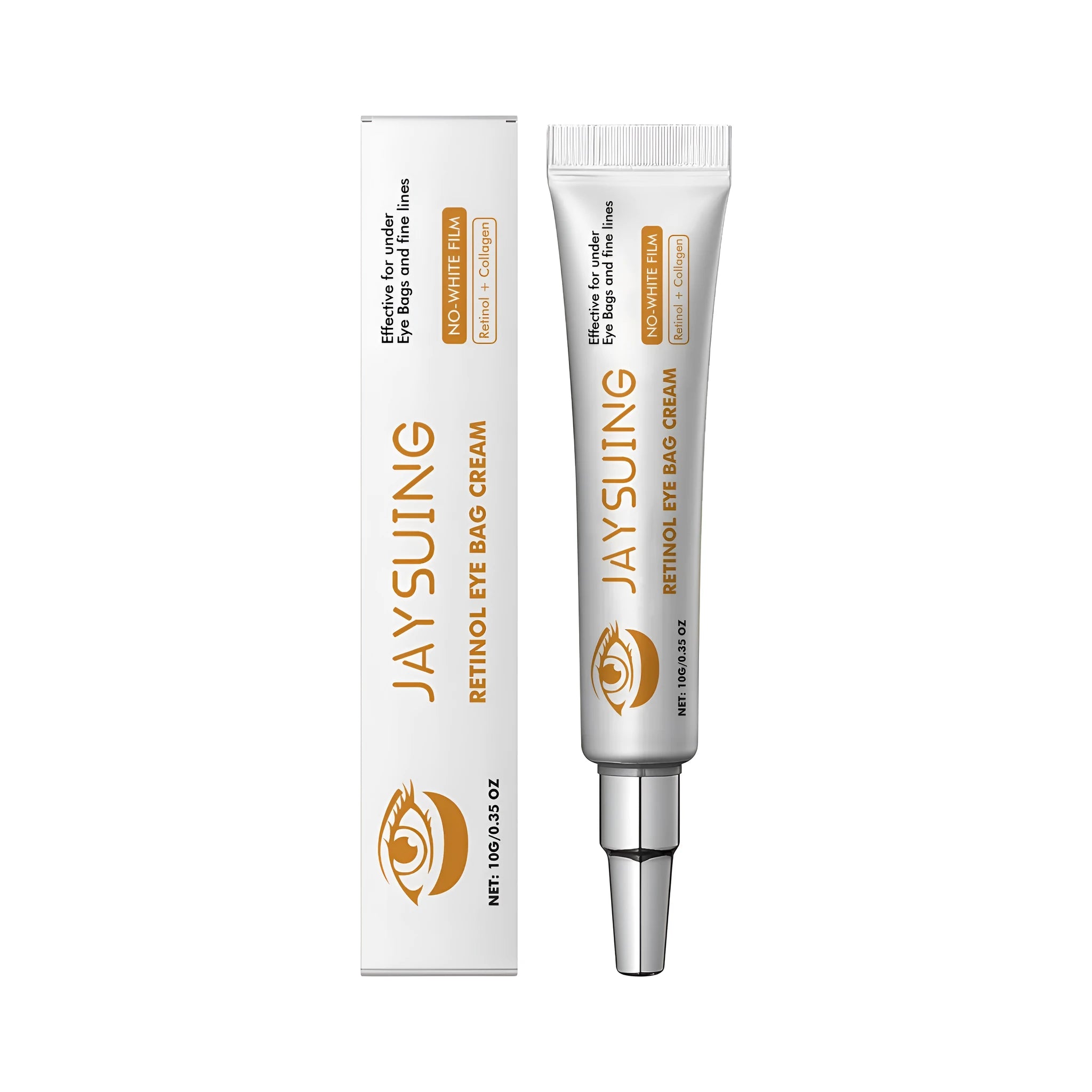 10g container of retinol anti-ageing eye cream with hyaluronic acid and collagen