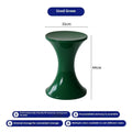 Plastic shoe changing stool with hourglass design in green colour, 40cm height