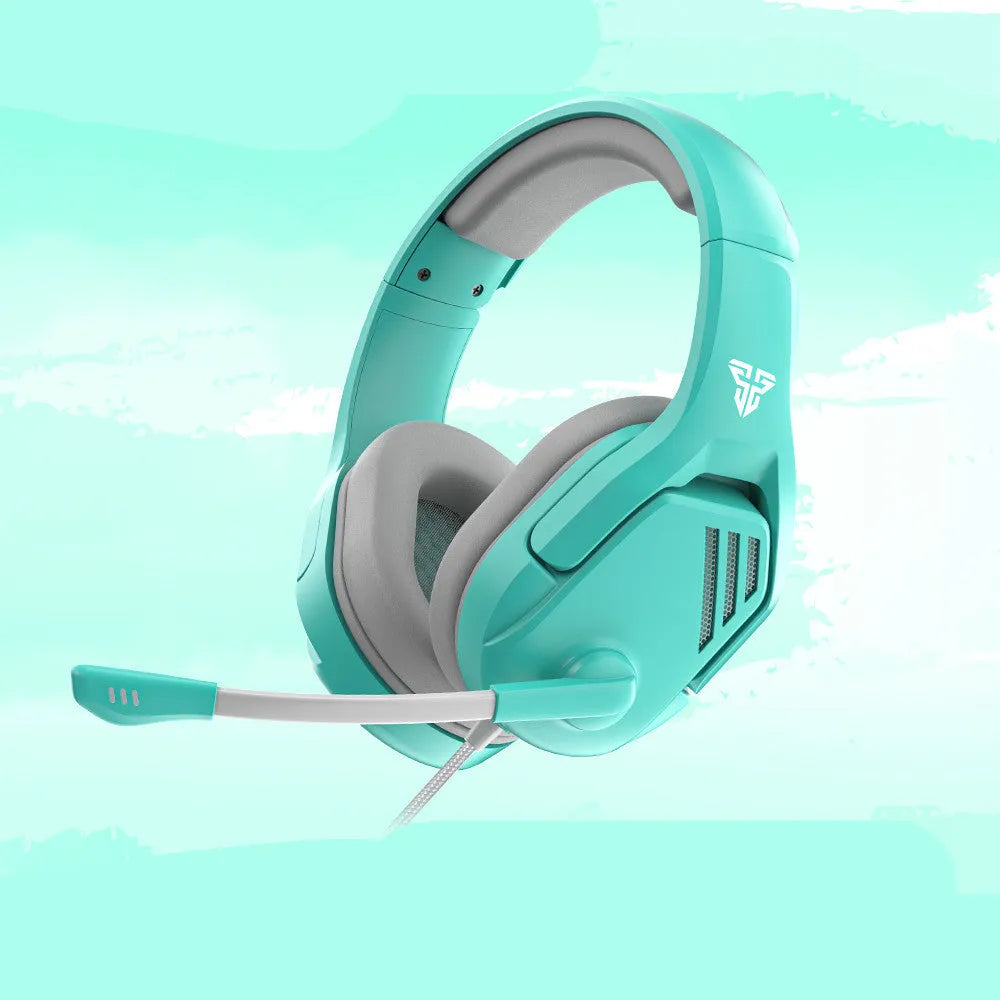 MH86 esports gaming headset in black or white with 50mm drivers and USB connection