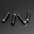 Four carbon fibre car door handle covers with metal components for direct replacement installation