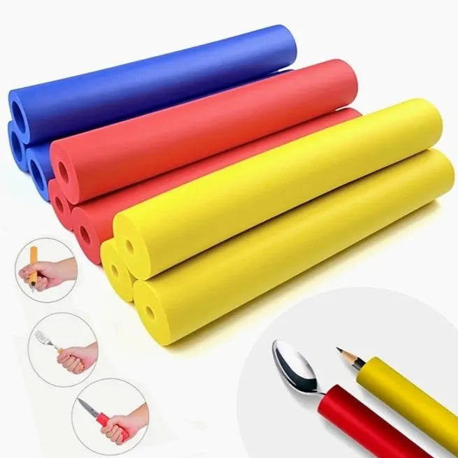 Pack of black rubber grip hoses for tableware pens showing inner diameter options of 10mm and 18mm.