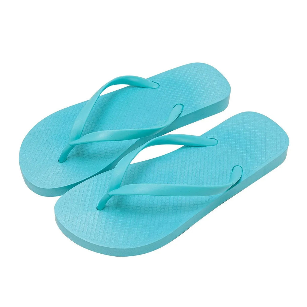 Orange foldable casual slippers with hollow-out plastic uppers and a textured PVC non-slip sole.
