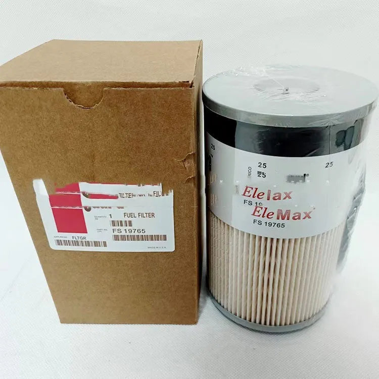 FS19764 diesel fuel filter for generators with 10mm inlet, 10 micron precision.
