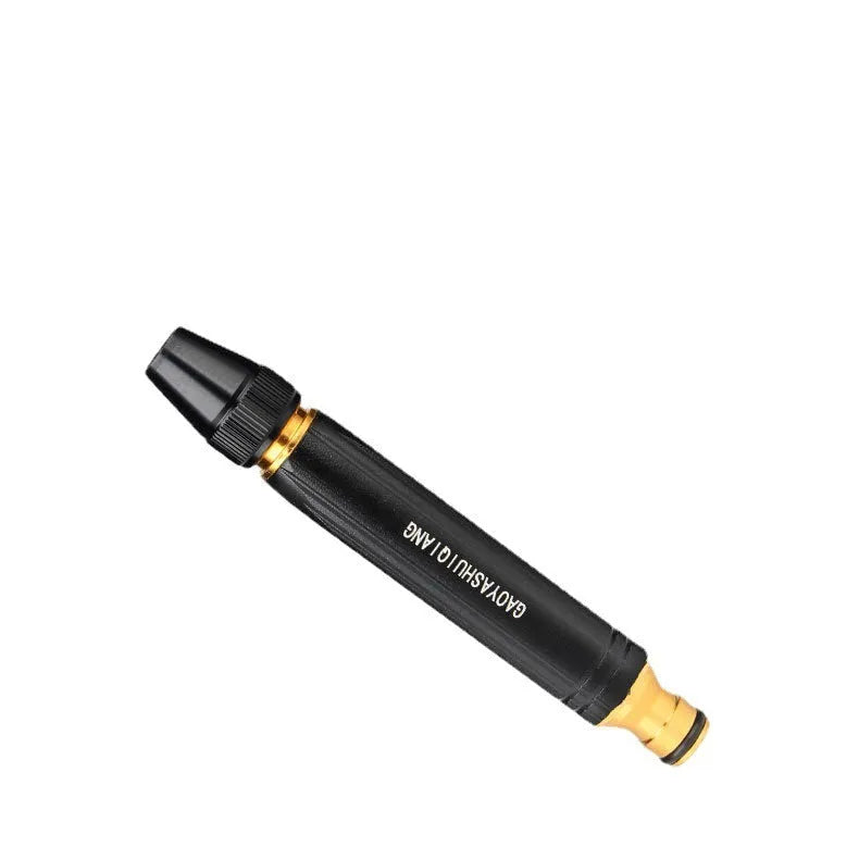 Black diamond car washing gun showing pagoda and nipple nozzle options with alloy and plastic body construction