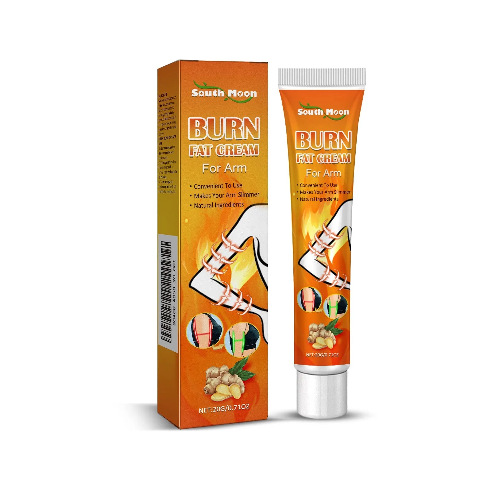 20g tube of body care cream with plant extracts for moisturising and massage