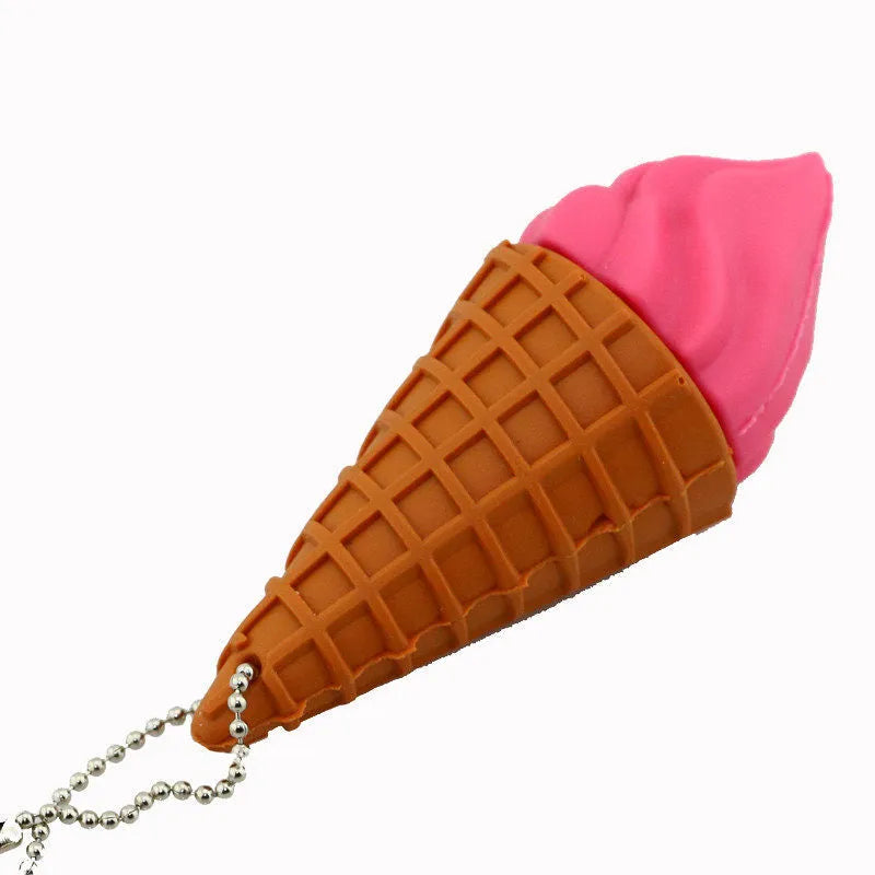 Ice cream design USB stick in lotus root pink colour with solid state storage technology