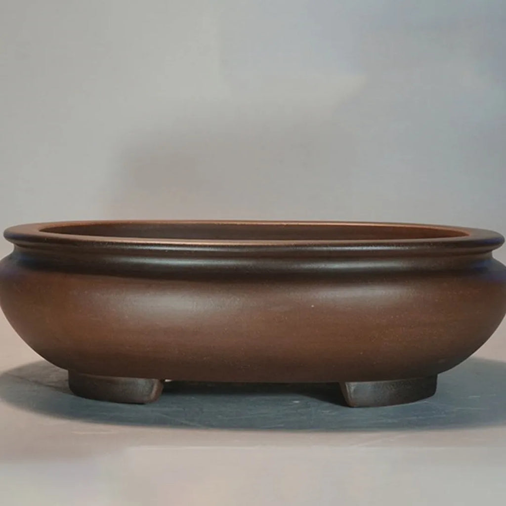 Purple sand handmade classical style flowerpot for indoor desktop gardening