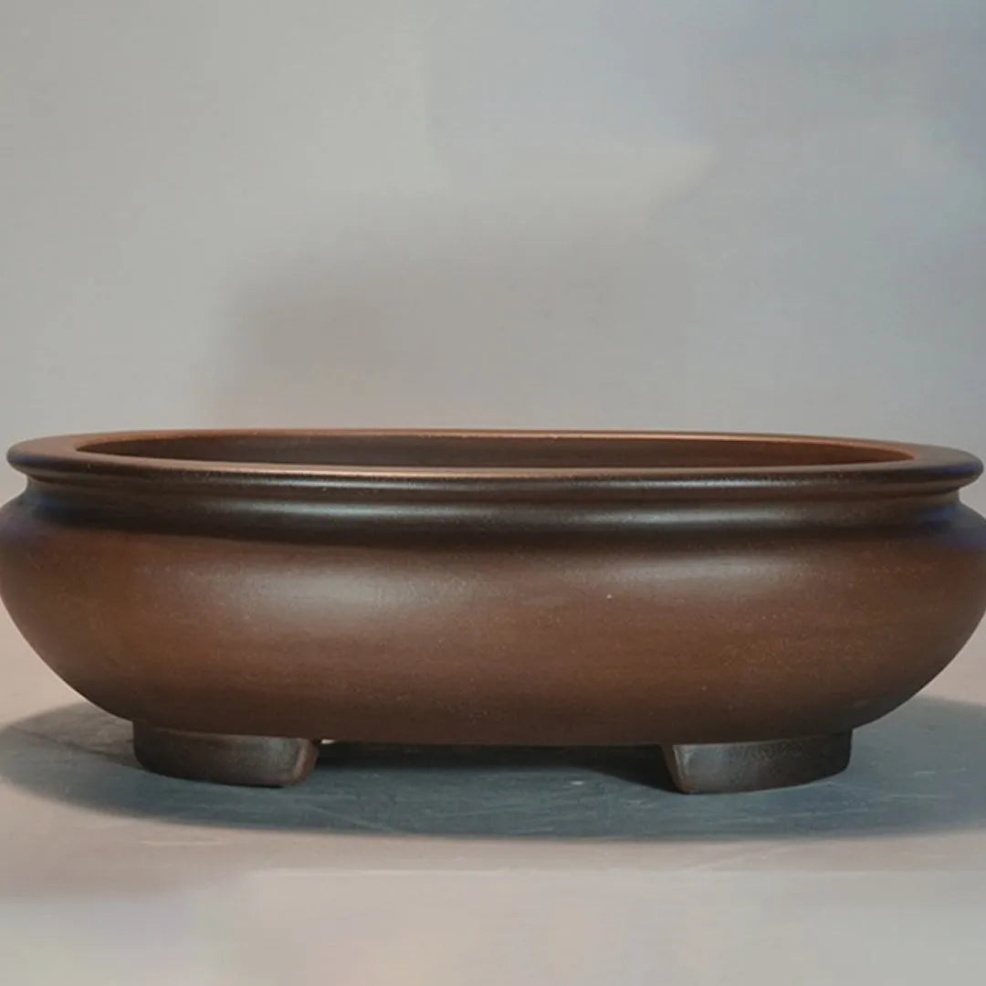 Purple sand handmade classical style flowerpot for indoor desktop gardening
