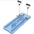 Blue ABS supine board with wheel for home abdominal exercises