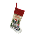 Large 46x28cm cloth Christmas tree pendant with pet and gift bag design in pastoral style