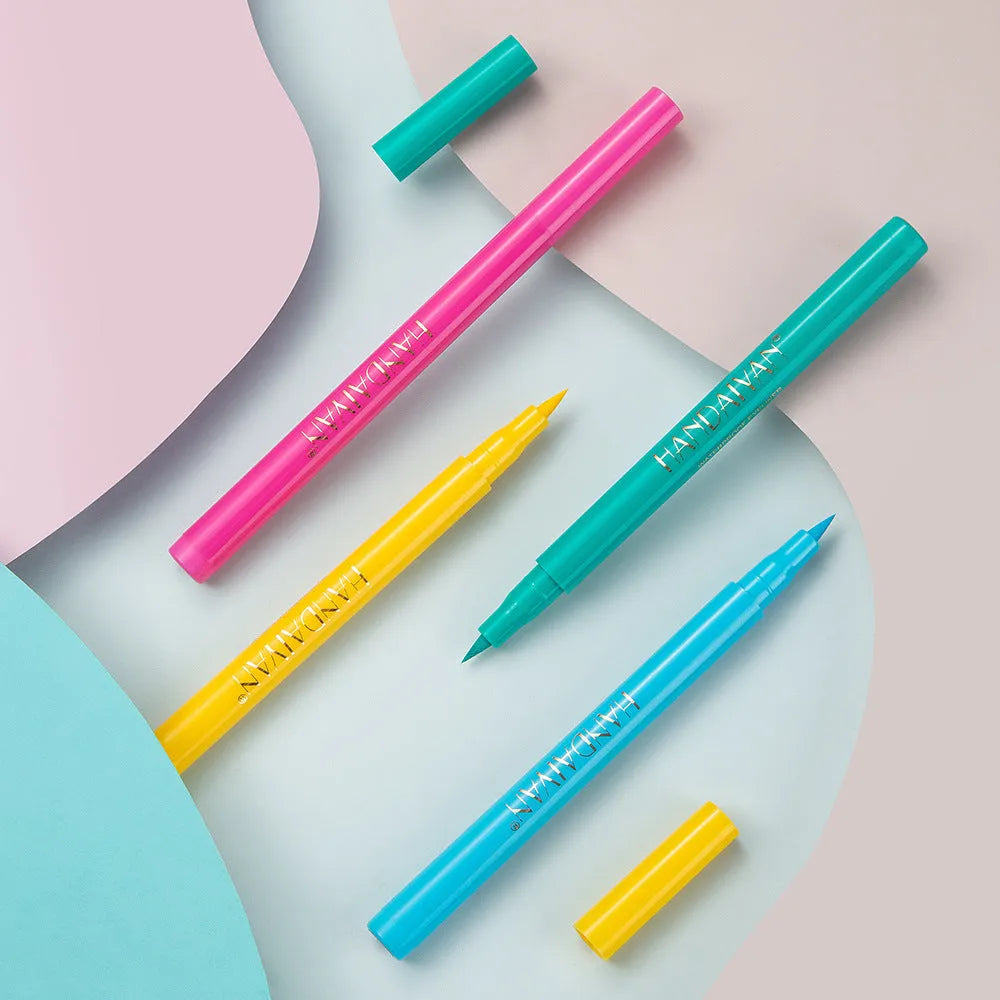 12-colour matte eyeliner set with waterproof long-lasting formula, each in 1x1x13.5cm cardboard packaging