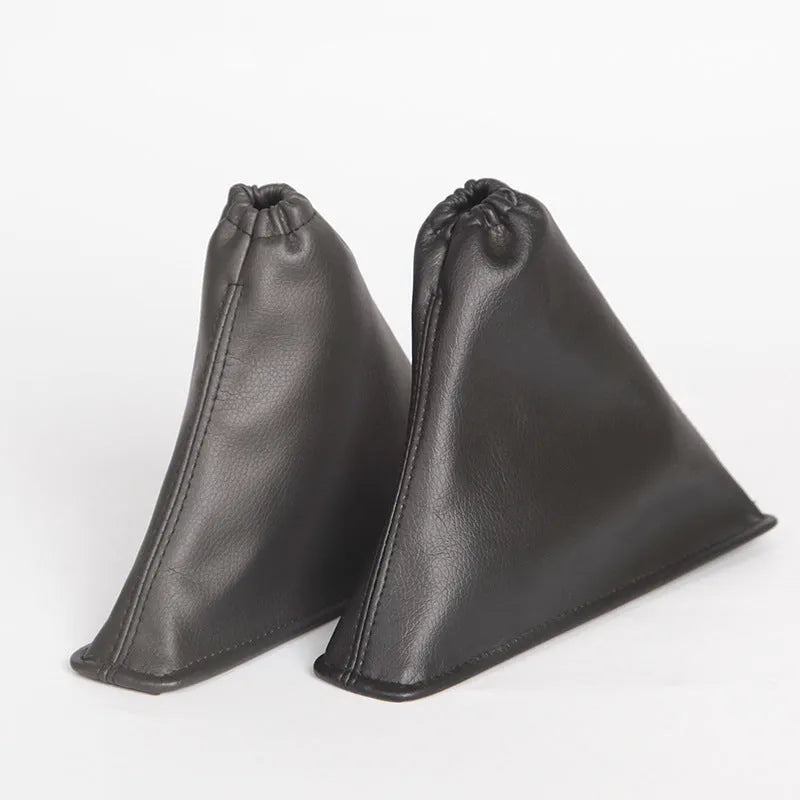 Black genuine leather dust cover for a Toyota Corolla gear shift lever.