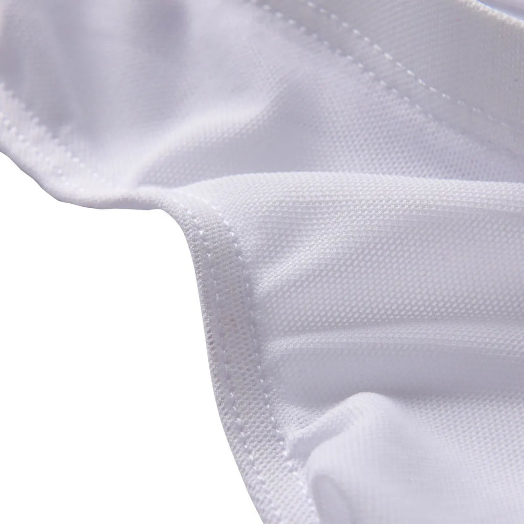 Men's black quick-drying nylon triangle briefs with low waist design