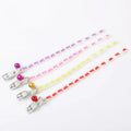Adjustable luminous cat collar with silicone chain and metal bell in nighttime visibility design