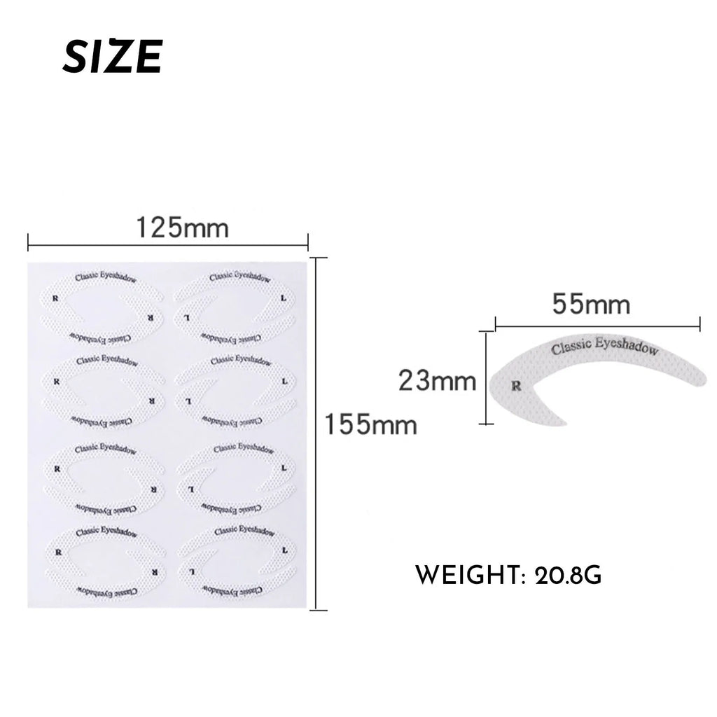 Set of 4 reusable eyeliner stencil templates for winged eyeliner and eyeshadow application