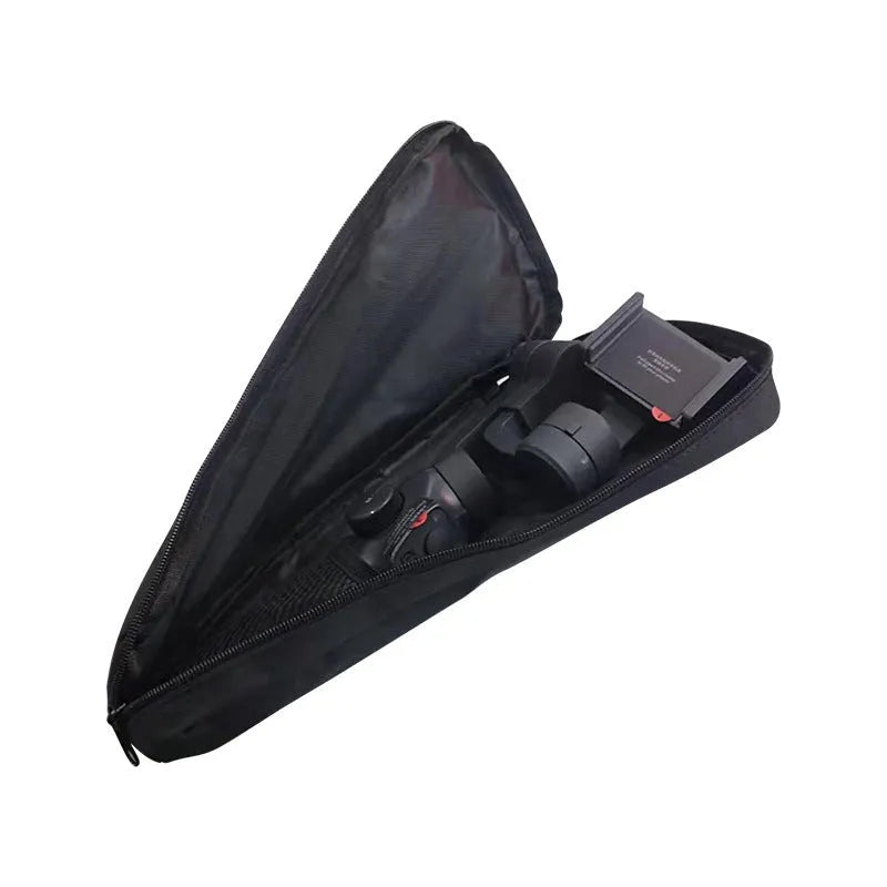 Black cloth mobile phone stabiliser accessories storage bag with single compartment
