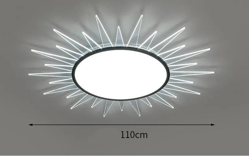 Aluminium circular LED ceiling lamp with remote dimming in multiple diameter sizes