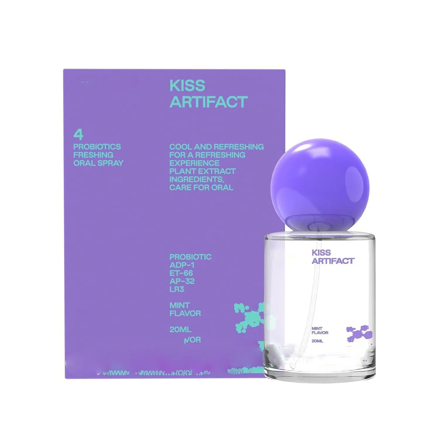 20ml portable oral spray bottle with spray applicator for personal hydration