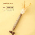 Polygonum cat teeth grinding rod chew toy with 2.2 cm diameter in chicken feather or raffia style