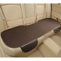 Linen car cushion set showing classic black and red, charm coffee, and warm cream colour options