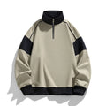 Men's hooded corduroy sweatshirt in black colour with drop shoulder design and loose lapels