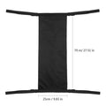 Black wheelchair pannier bag designed for oxygen cylinder transport with cylindrical shape and 600D Oxford cloth construction