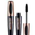 Black waterproof and sweat-proof mascara for thick, curled lashes, shown with OPP bag or colour box packaging.