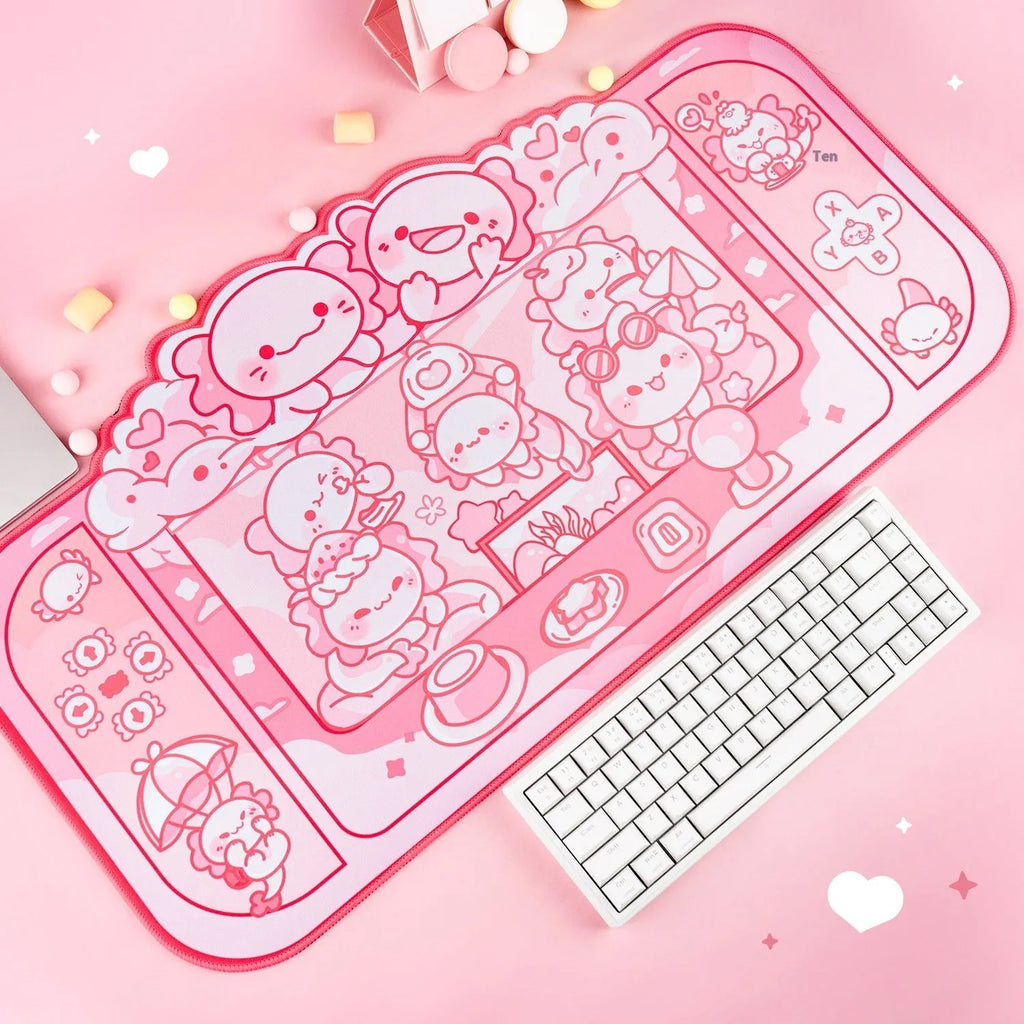 Hexagonal dragon crane machine cartoon anime large mouse pad measuring 75 by 40 centimetres