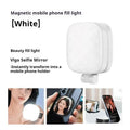 Black mobile phone magnetic selfie fill light with adjustable three-colour temperature settings