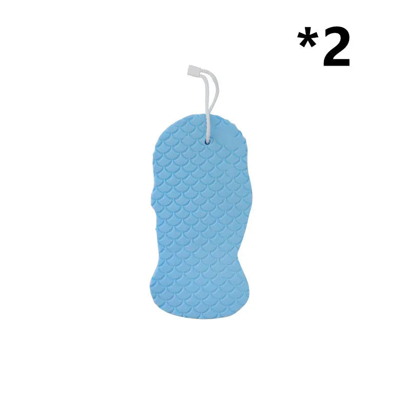3D fish scale pattern bath sponge for body exfoliation in multiple colour options