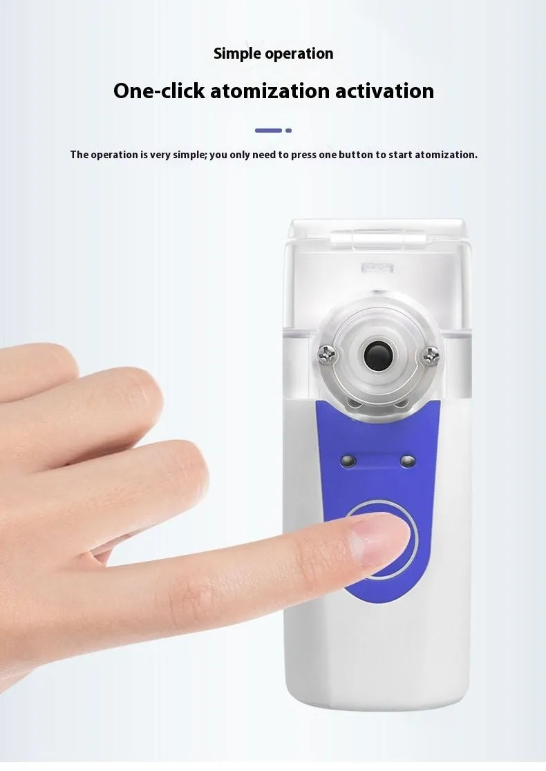 USB handheld columnar plastic nebuliser spray machine with built-in battery for household use