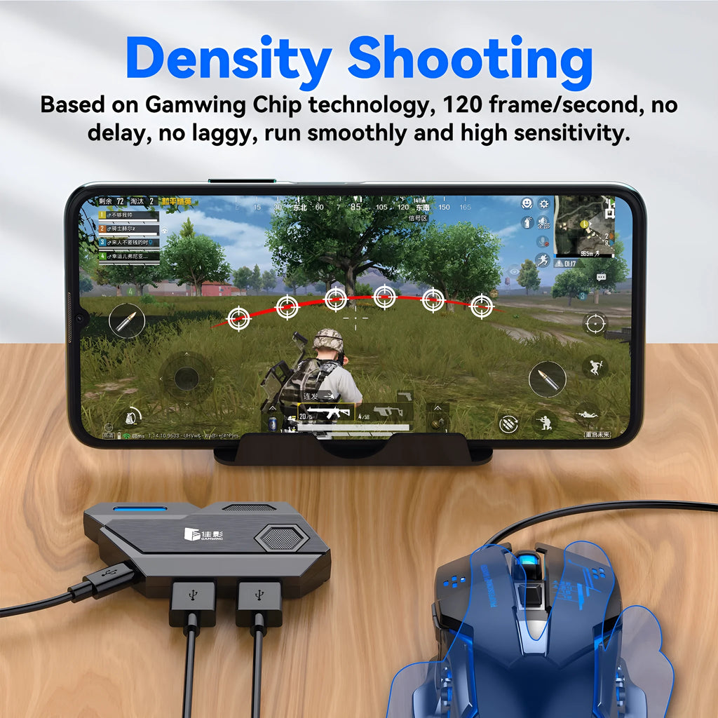 Gamwing Jiaying MIX series keyboard and mouse converter for mobile gaming in official configuration colour.